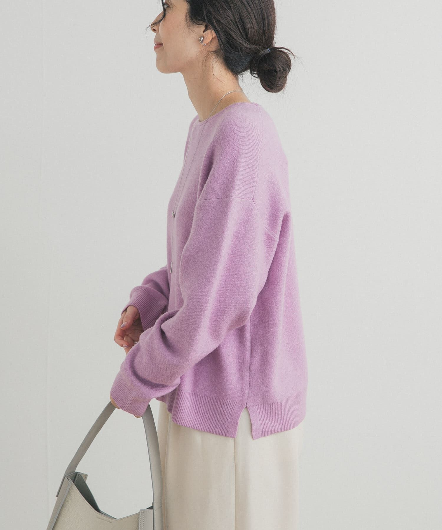 URBAN RESEARCH DOORS「ボートネックスムースプルオーバー」|ニット・セーター|