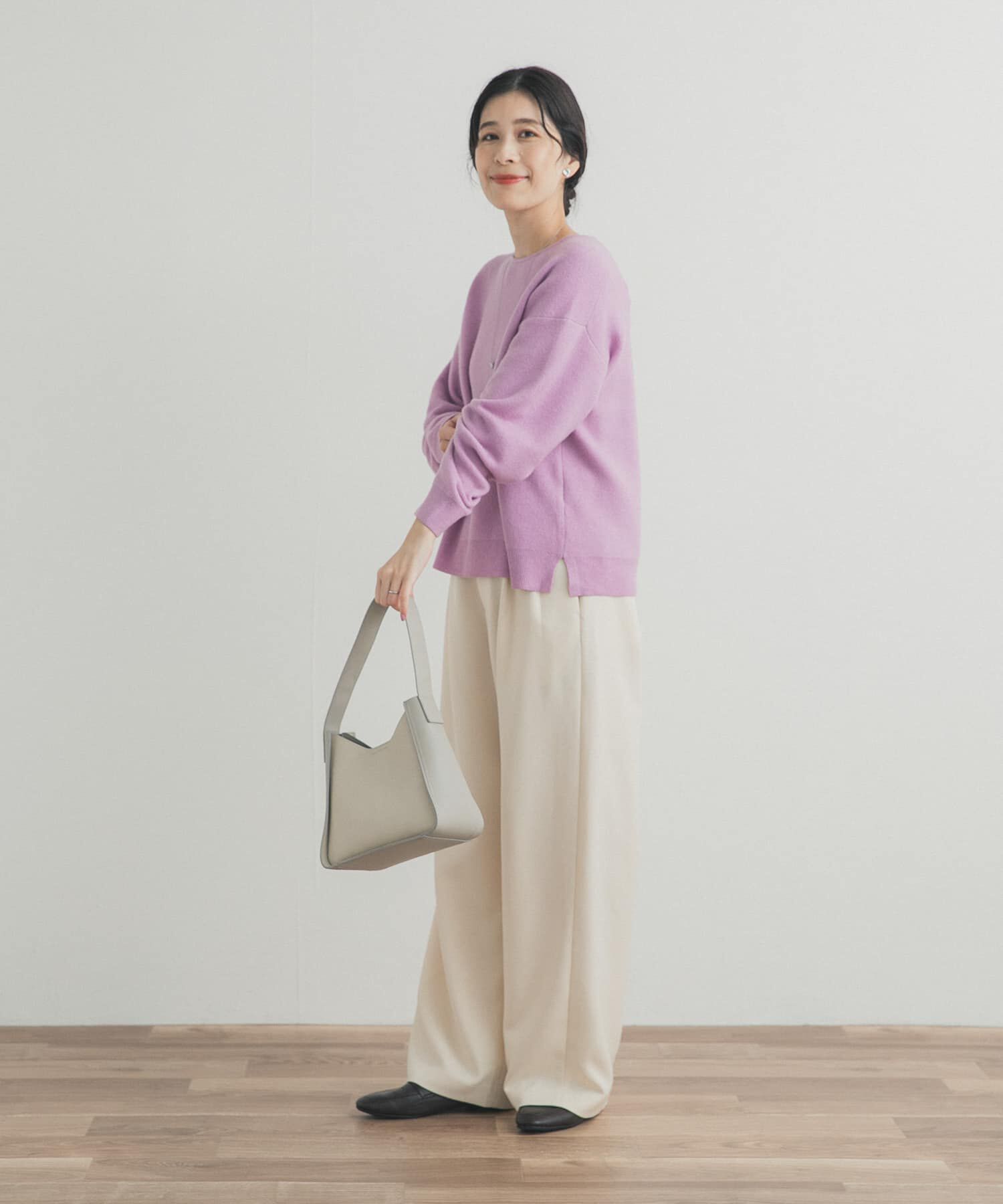 URBAN RESEARCH DOORS「ボートネックスムースプルオーバー」|ニット・セーター|