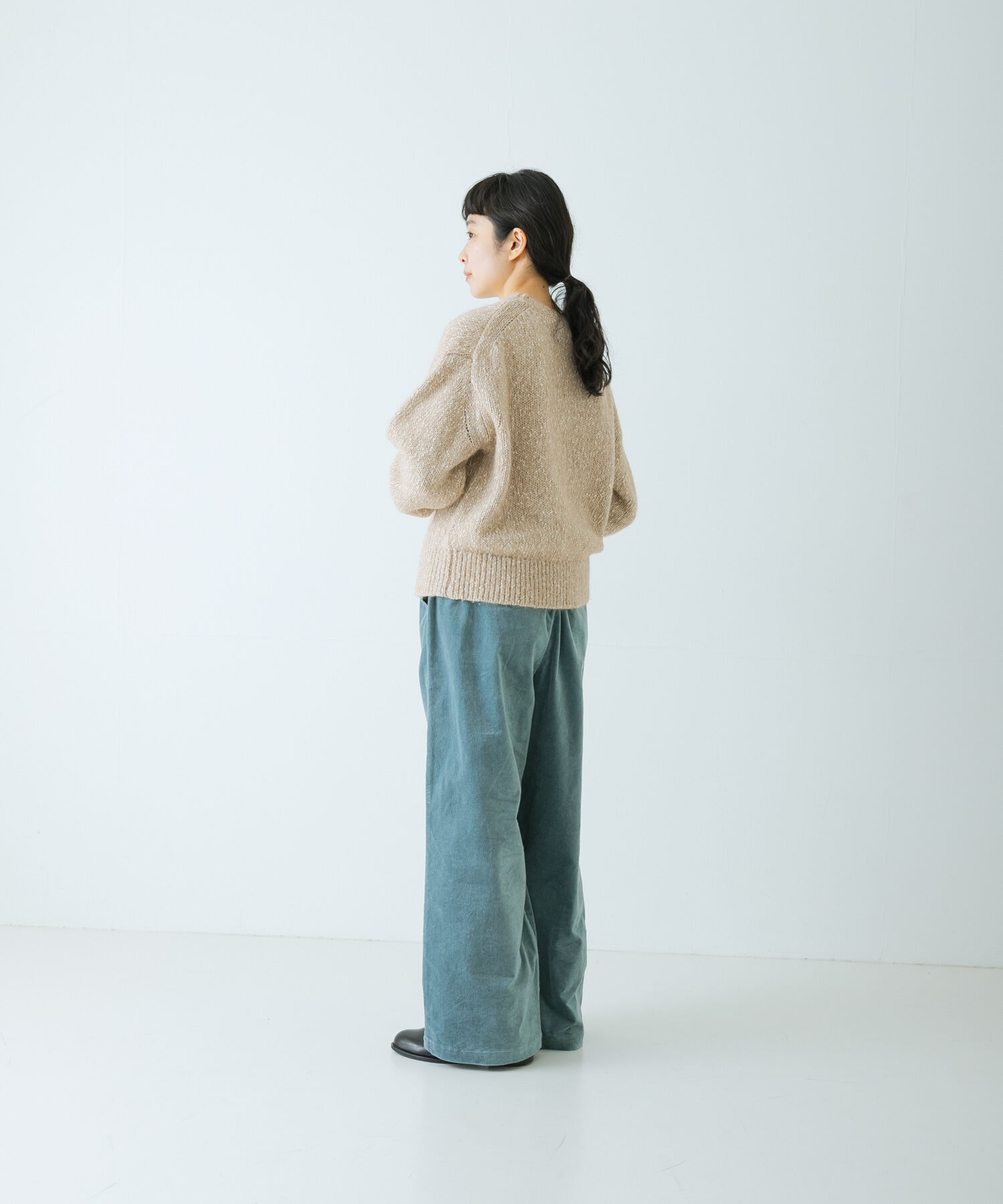 かぐれ「コットンアルパカクルーネックニット」|ニット・セーター|