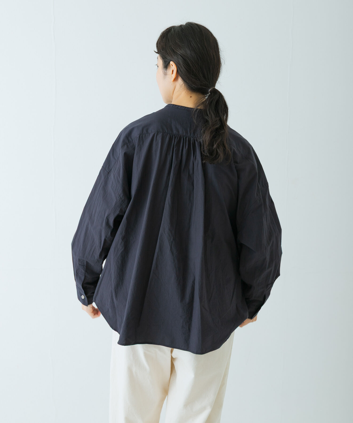 かぐれ「コットンフリルワイドシャツ」|シャツ・ブラウス|