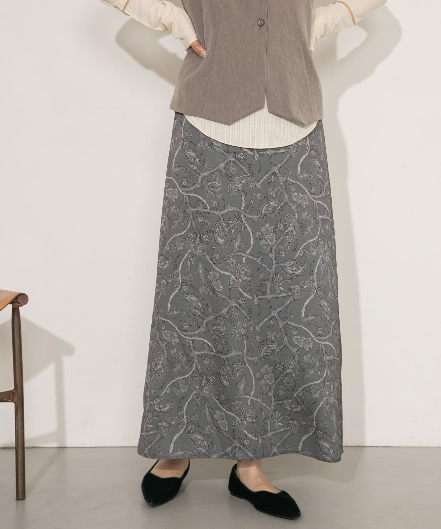  「Aラインロングスカート」|スカート|