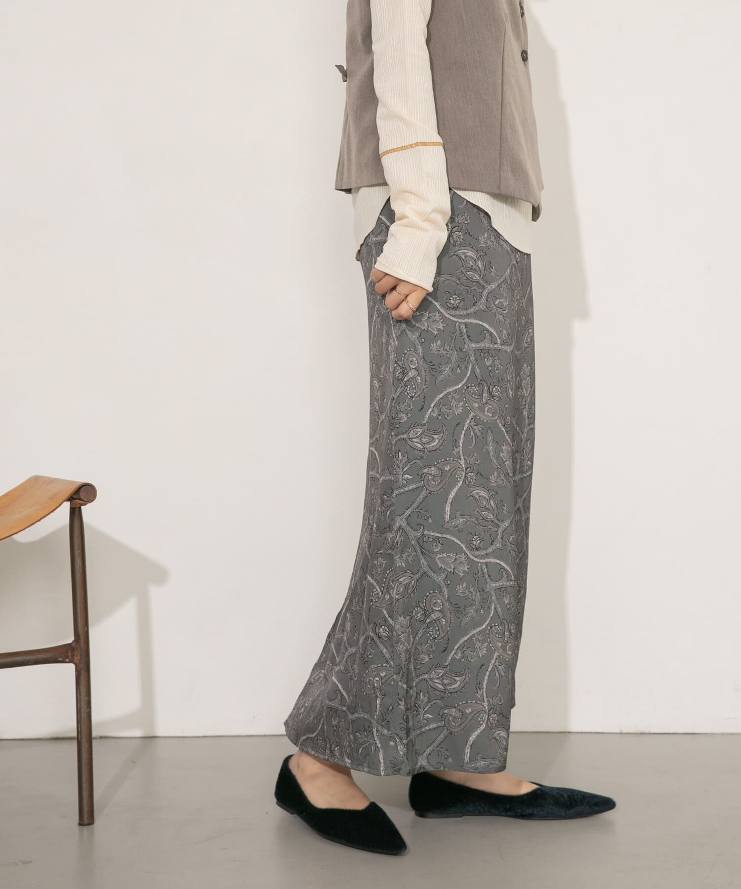  「Aラインロングスカート」|スカート|