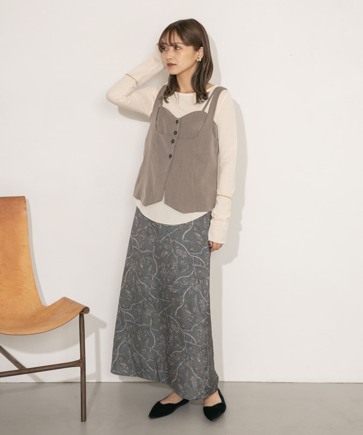  「Aラインロングスカート」|スカート|