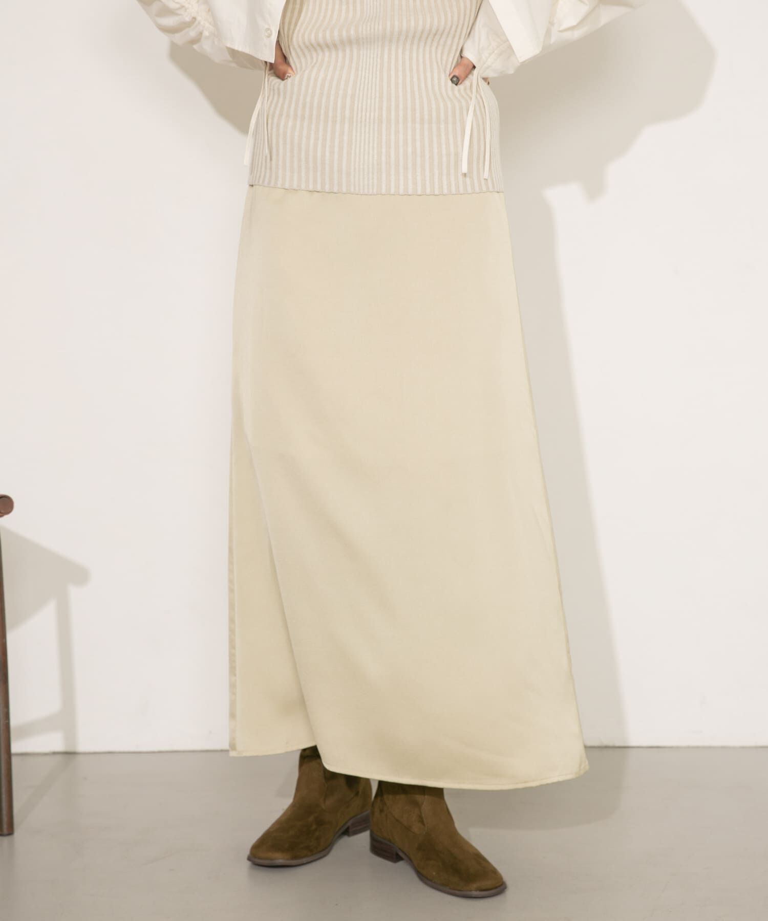  「Aラインロングスカート」|スカート|