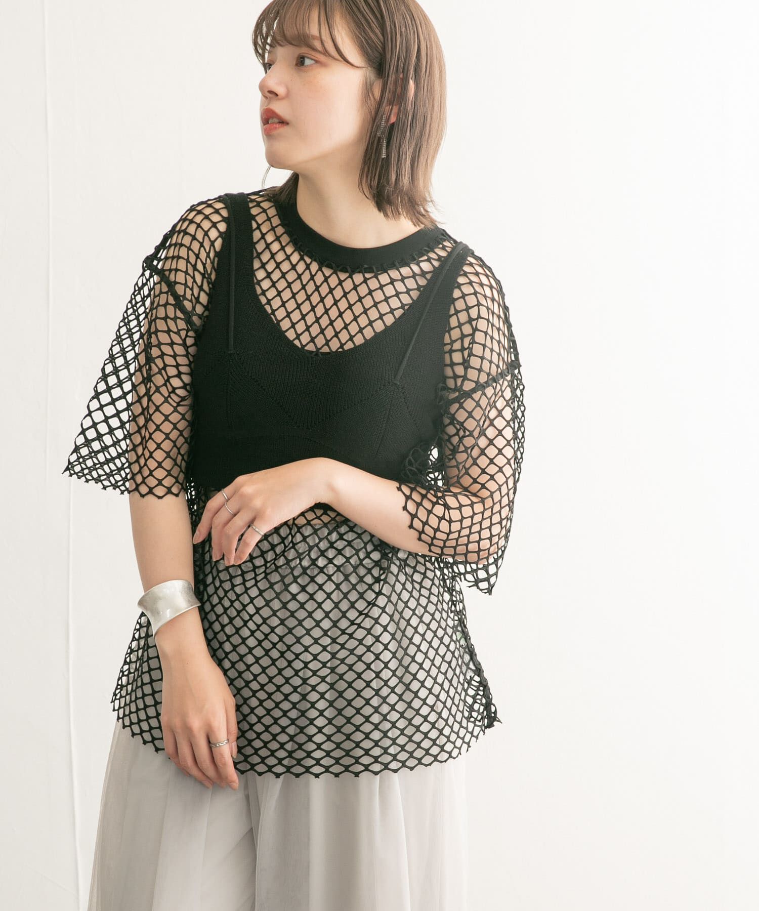  「レイヤードライクニットビスチェ」|ニット・セーター|