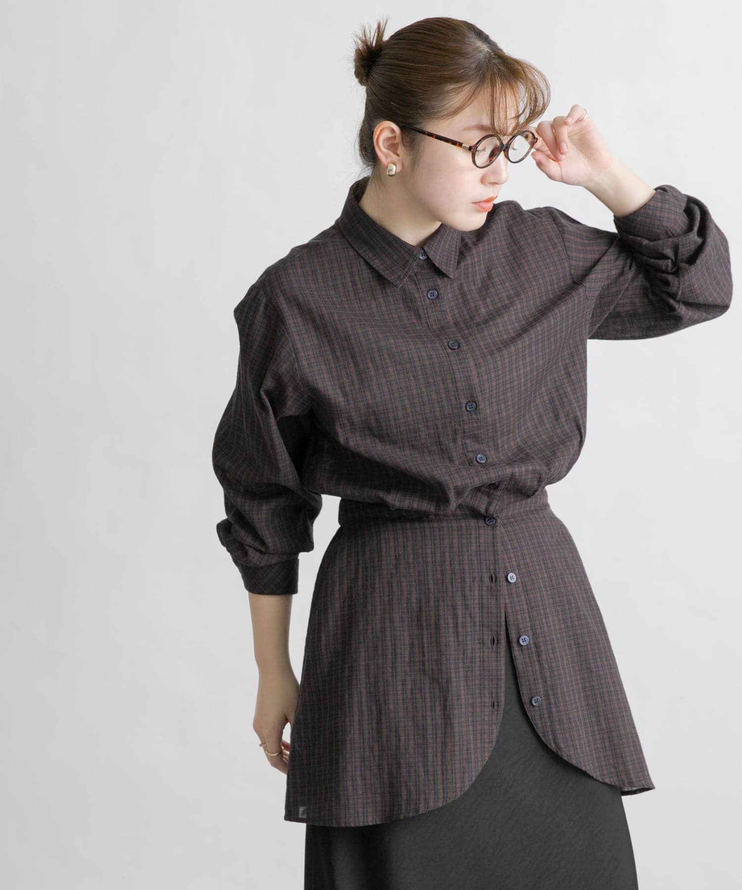  「ウエストマークチェックシャツ」|シャツ・ブラウス|