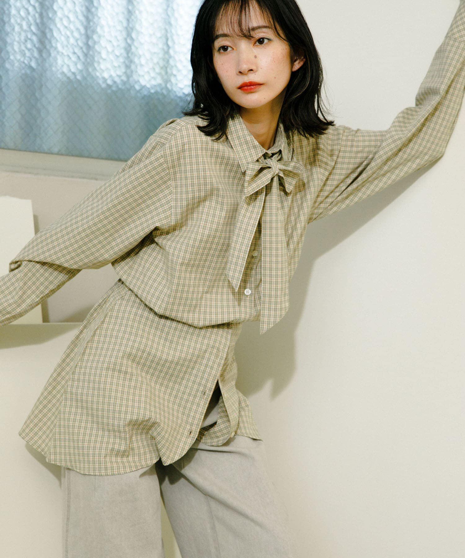  「ウエストマークチェックシャツ」|シャツ・ブラウス|
