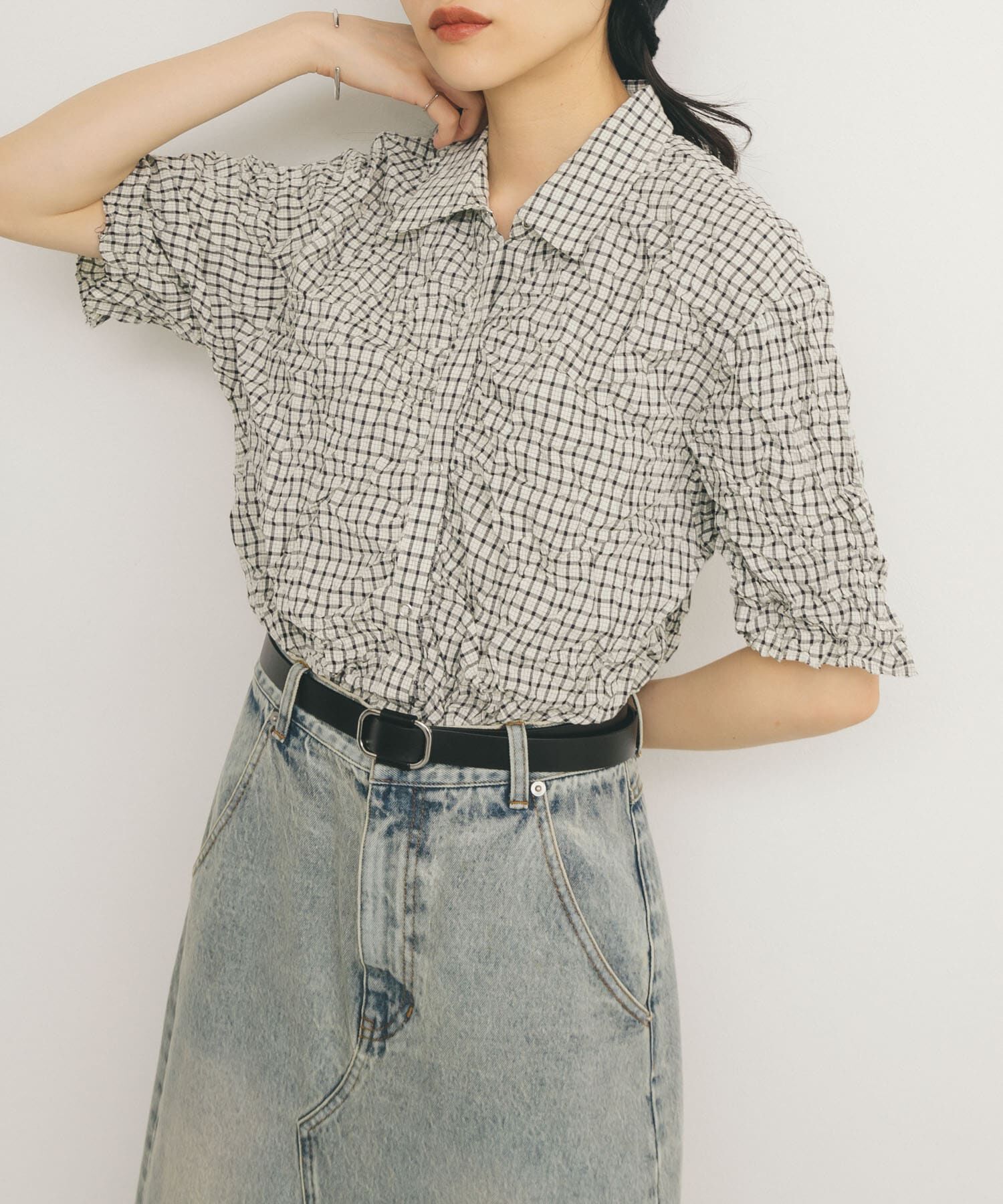 「ワッシャーチェックシャツ」|シャツ・ブラウス|