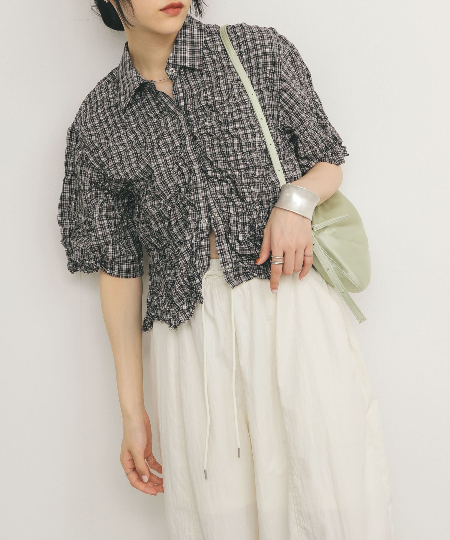  「ワッシャーチェックシャツ」|シャツ・ブラウス|