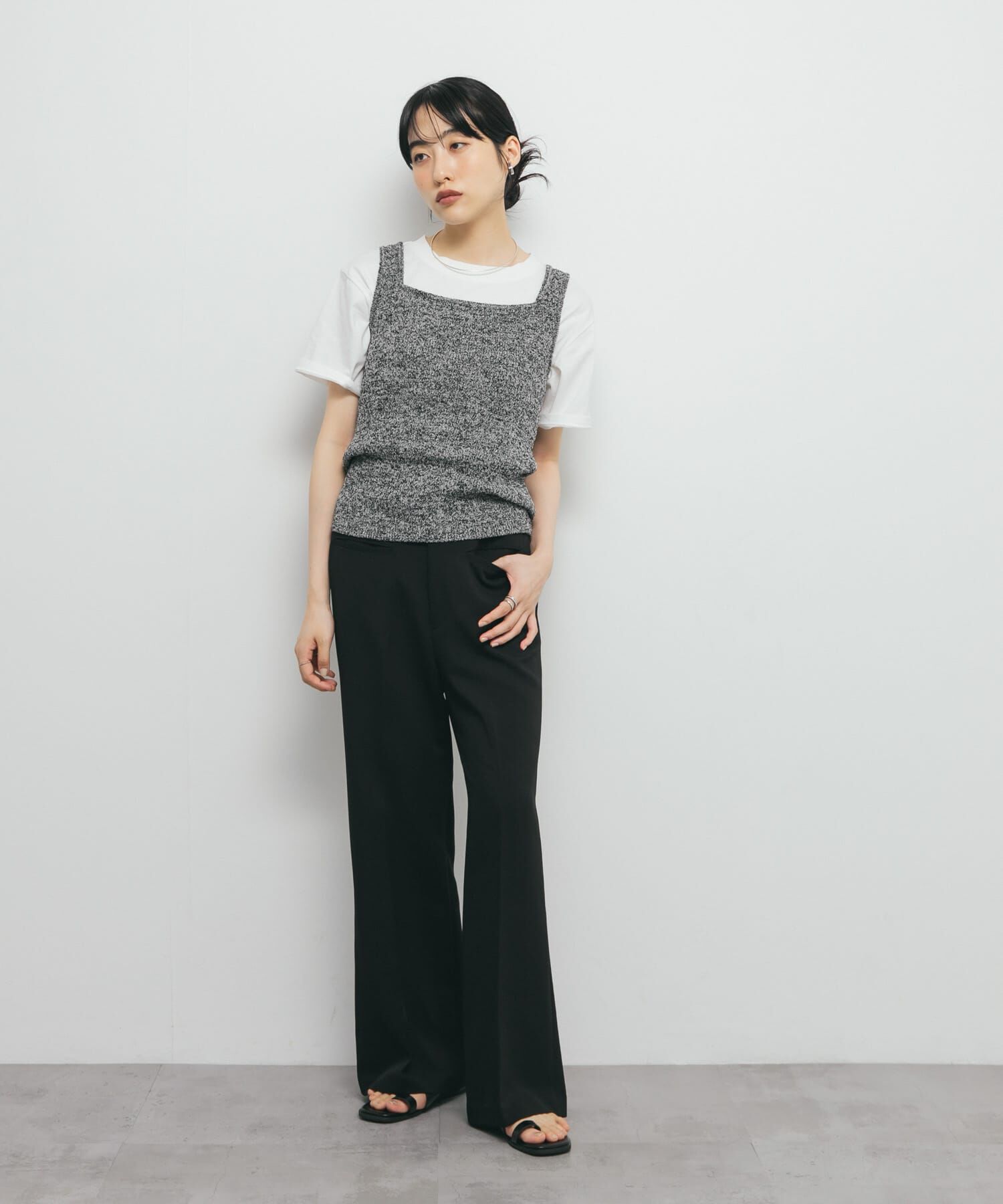  「『2サイズ展開』スリムフレアパンツ」|その他|