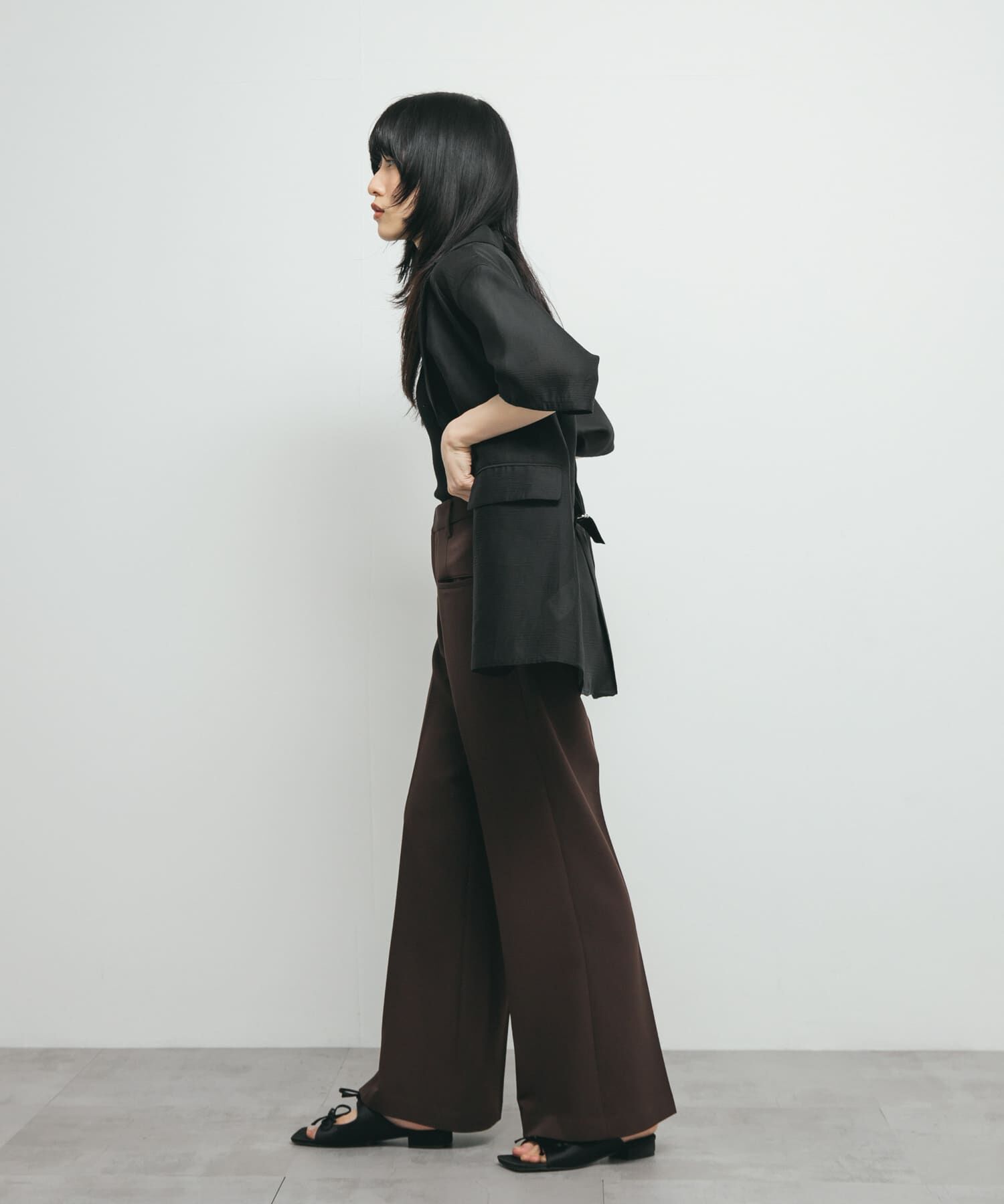  「『2サイズ展開』スリムフレアパンツ」|その他|