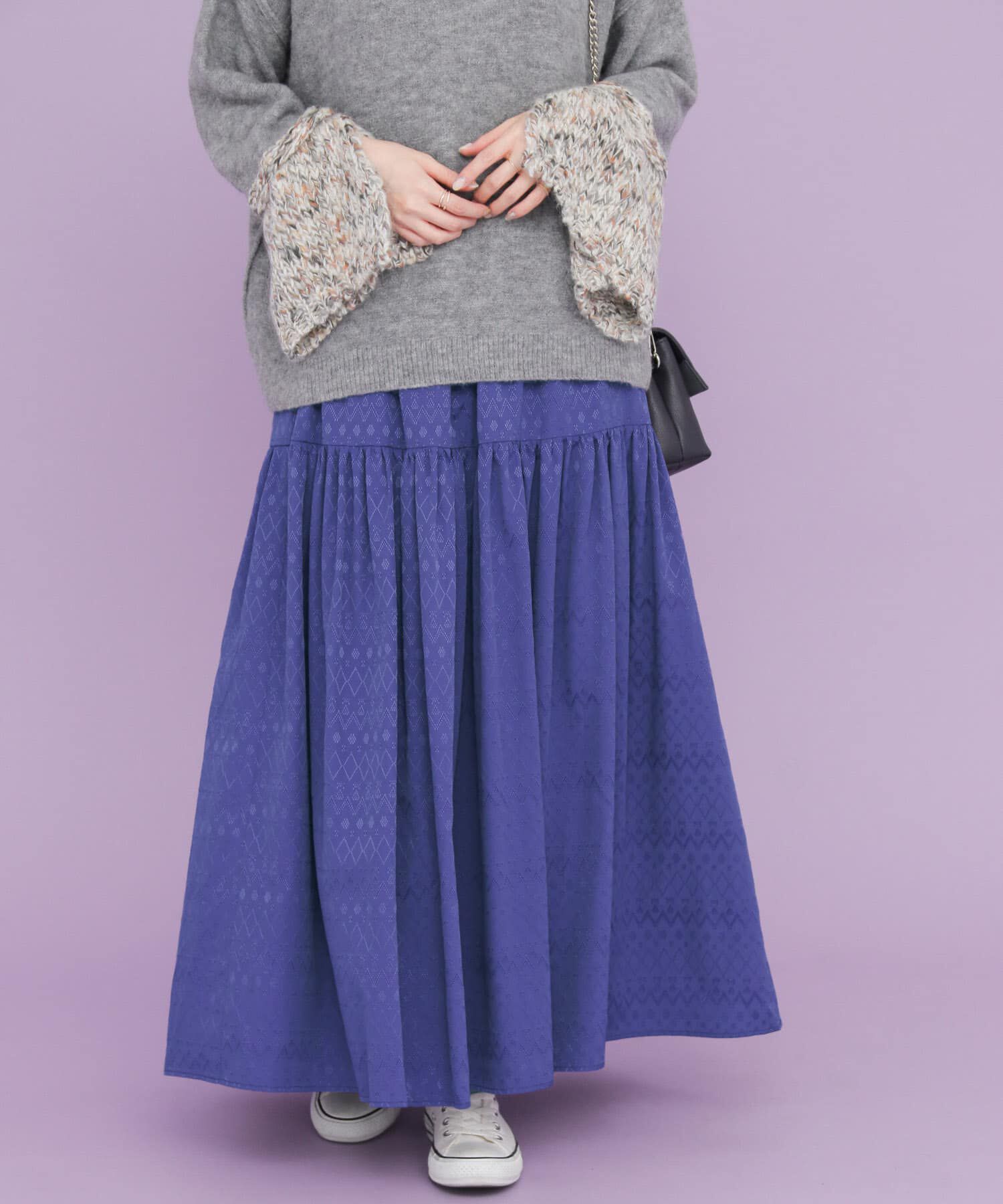  「ジャガードマキシスカート&there4;」|スカート|