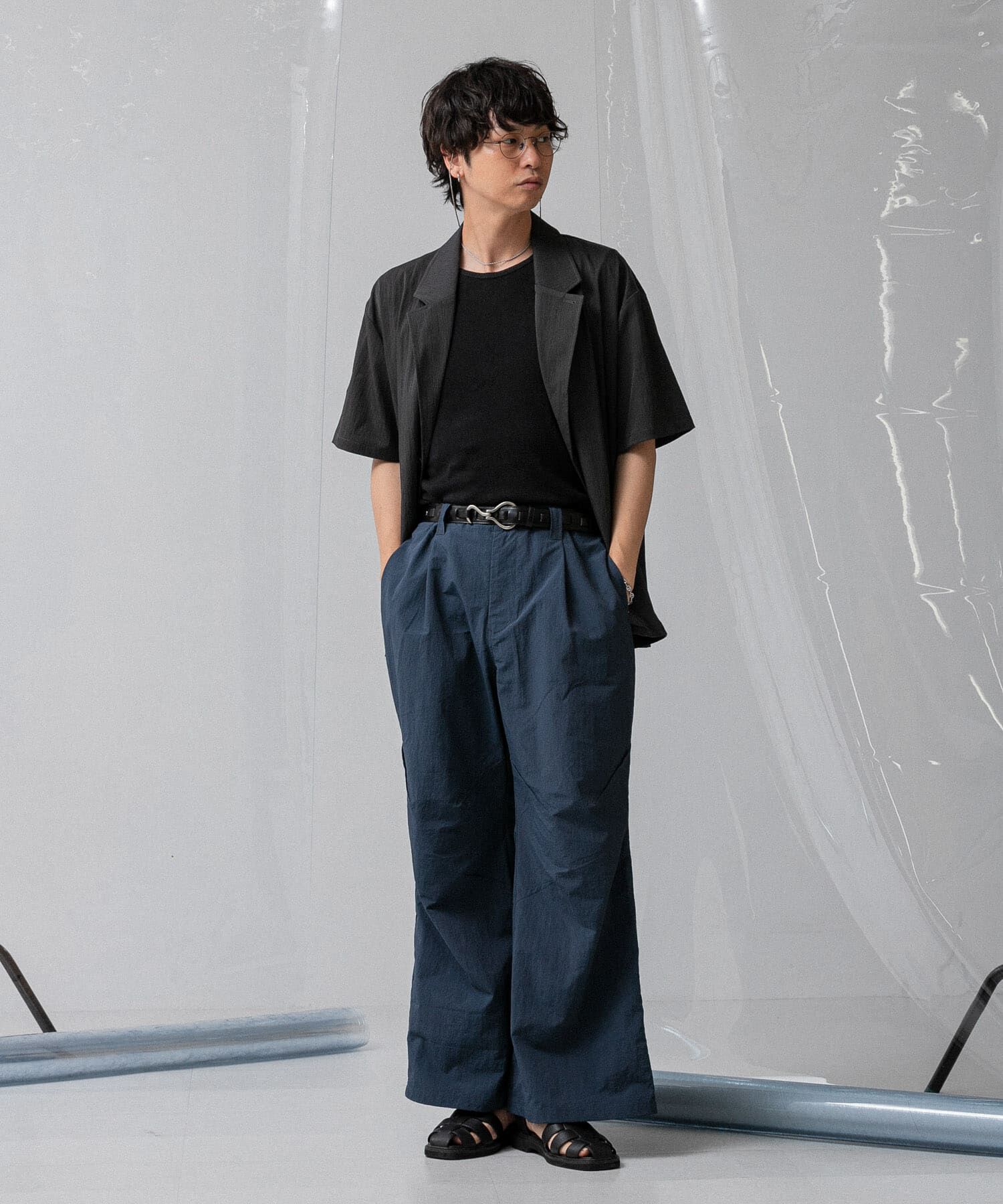 SENSE OF PLACE by URBAN RESEARCH「『わたべ&times;SOP』ナイロンフレアワイドパンツ」|その他|