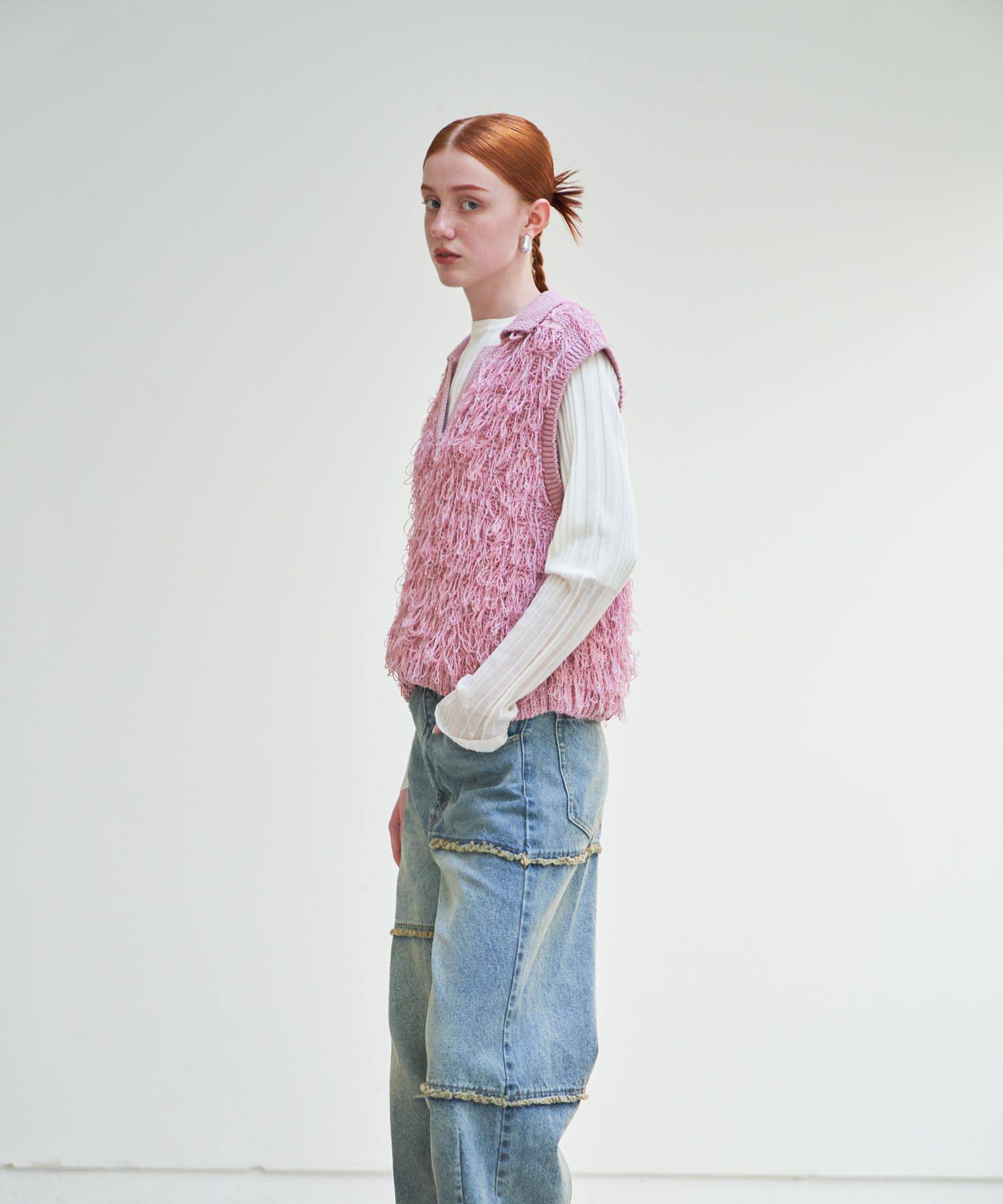 SENSE OF PLACE by URBAN RESEARCH「ループヤーンニットベスト」|ベスト・ジレ|