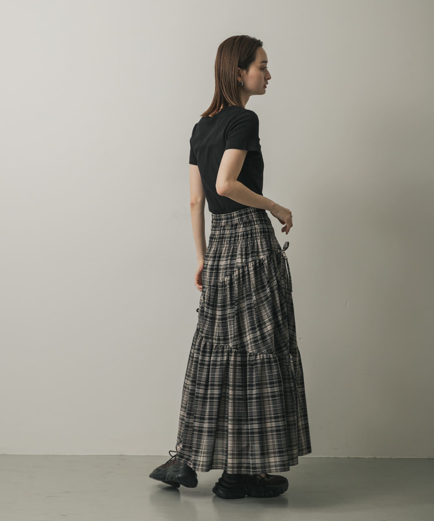SENSE OF PLACE by URBAN RESEARCH「チェックボリュームスカート」|スカート|