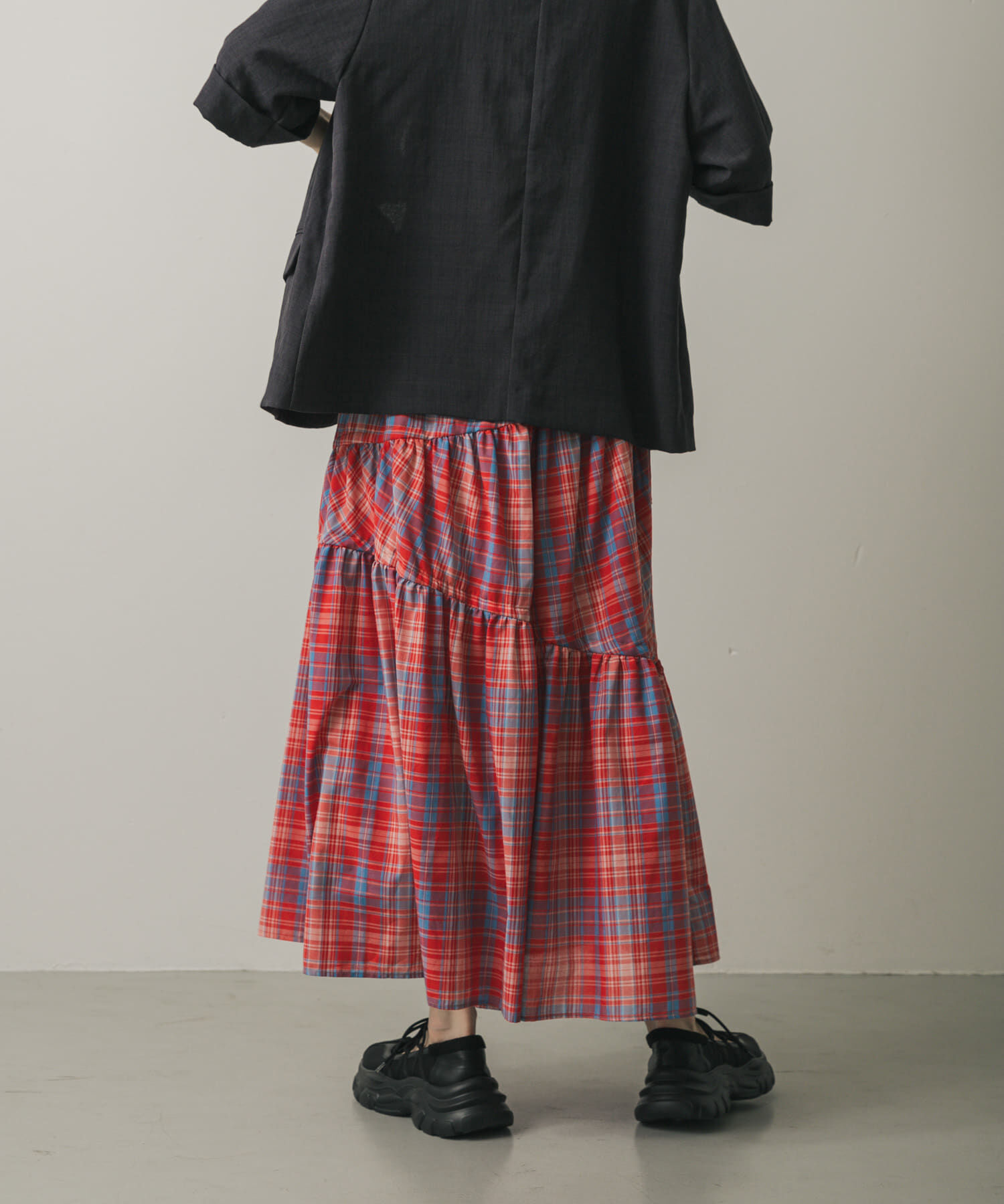 SENSE OF PLACE by URBAN RESEARCH「チェックボリュームスカート」|スカート|