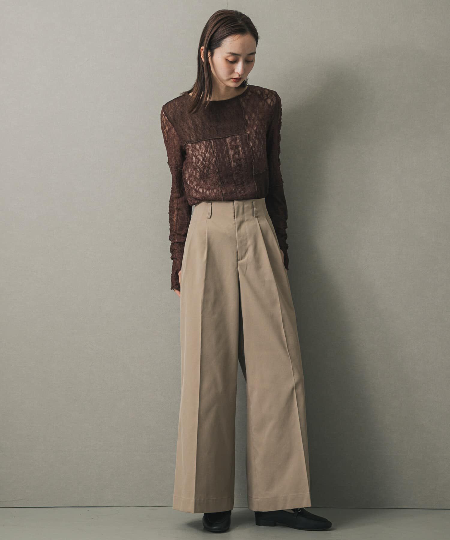 SENSE OF PLACE by URBAN RESEARCH「パッチワークレーストップ」|Tシャツ・カットソー|