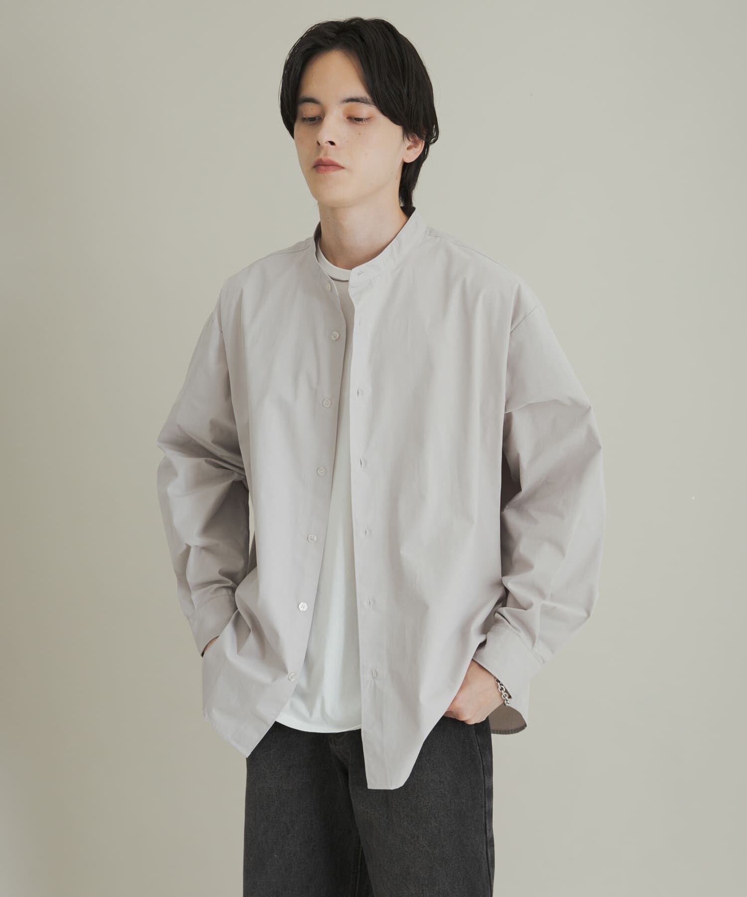 SENSE OF PLACE by URBAN RESEARCH「ピーチブロードバンドカラーロングスリーブシャツ」|シャツ・ブラウス|