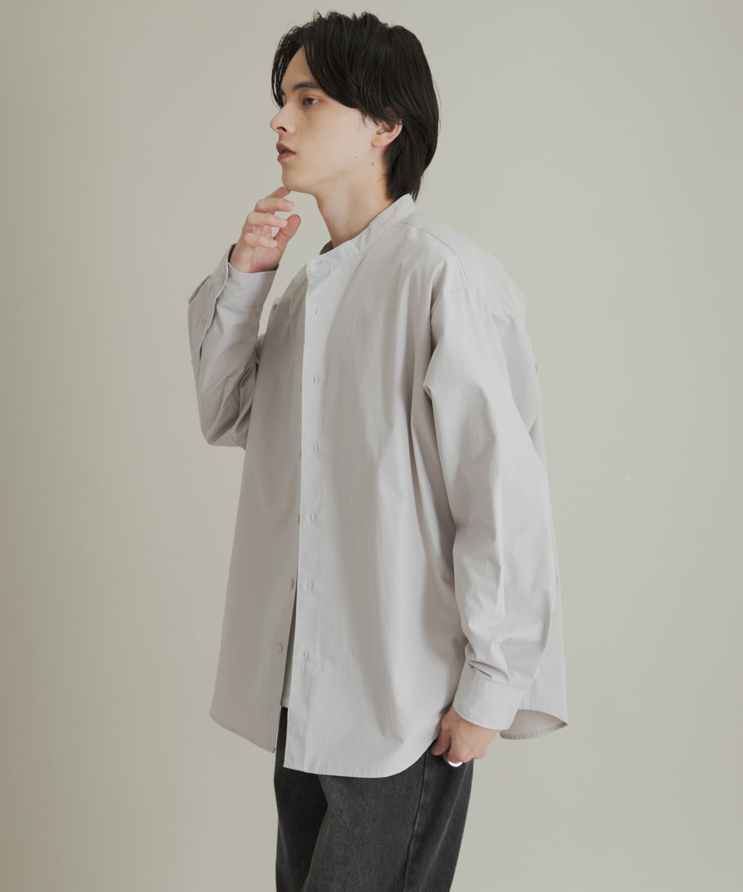 SENSE OF PLACE by URBAN RESEARCH「ピーチブロードバンドカラーロングスリーブシャツ」|シャツ・ブラウス|