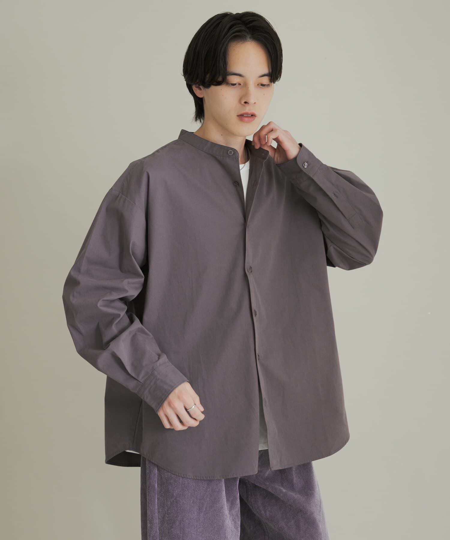 SENSE OF PLACE by URBAN RESEARCH「ピーチブロードバンドカラーロングスリーブシャツ」|シャツ・ブラウス|