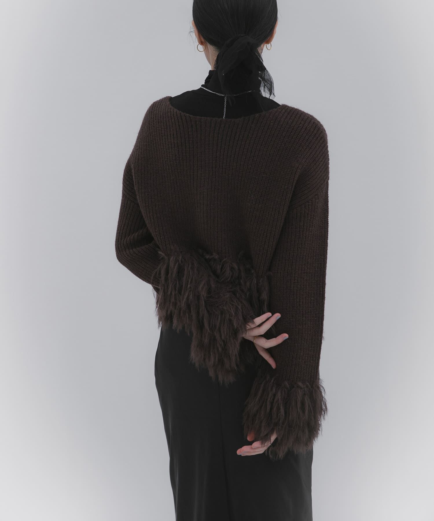 SENSE OF PLACE by URBAN RESEARCH「フェザーフリンジセーター」|ニット・セーター|