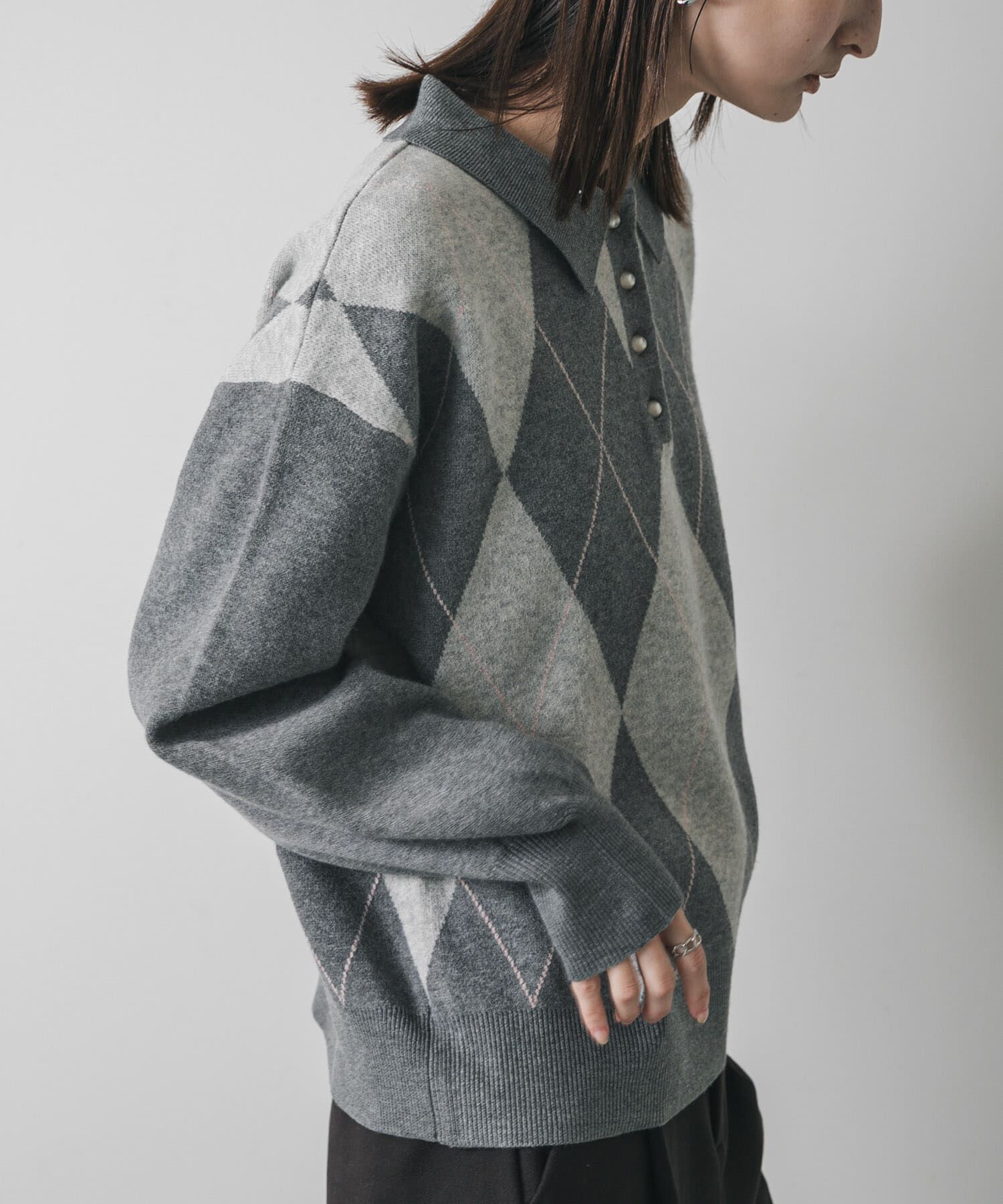 SENSE OF PLACE by URBAN RESEARCH「ポロシャツジャガードセーター」|ニット・セーター|