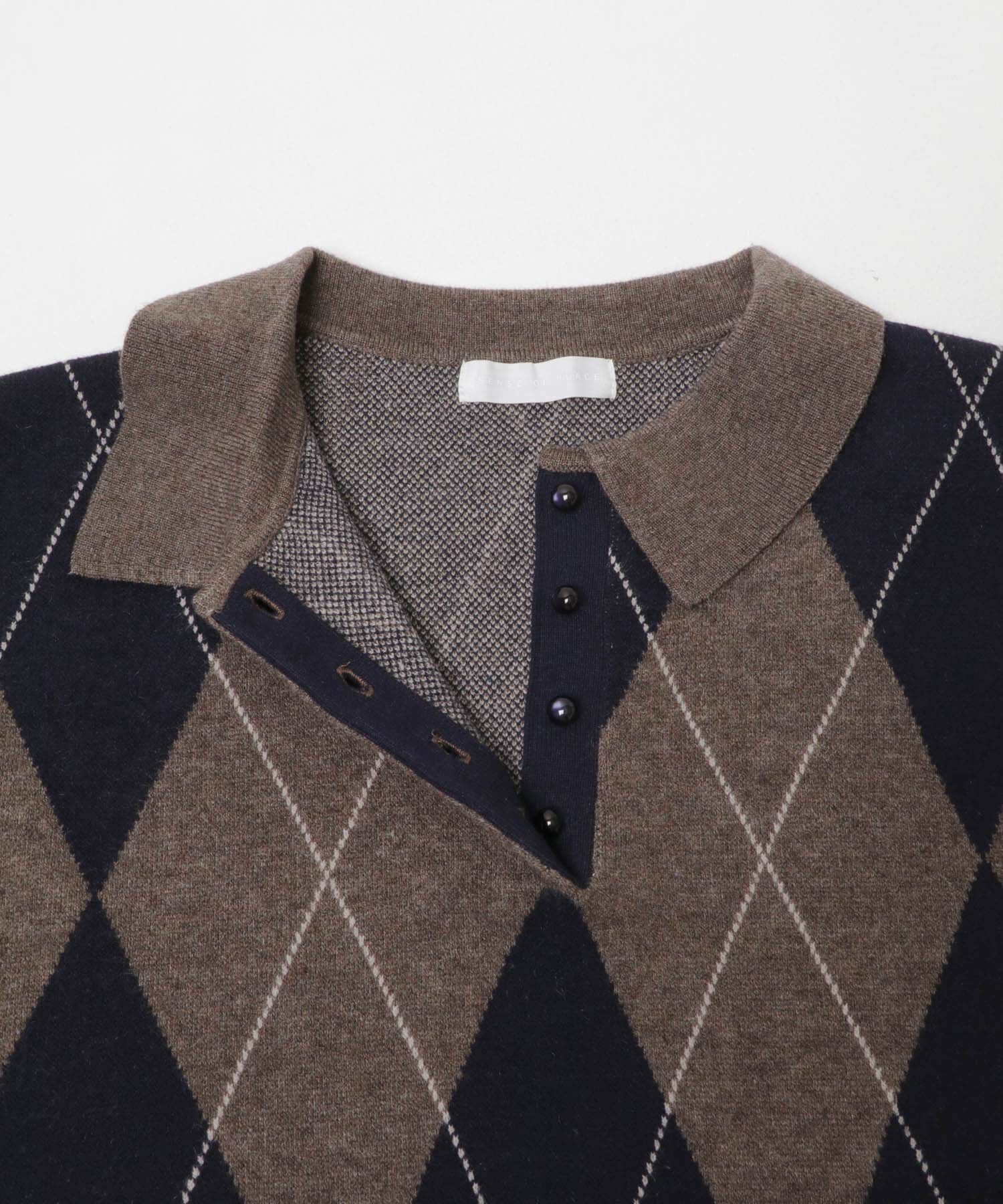 SENSE OF PLACE by URBAN RESEARCH「ポロシャツジャガードセーター」|ニット・セーター|