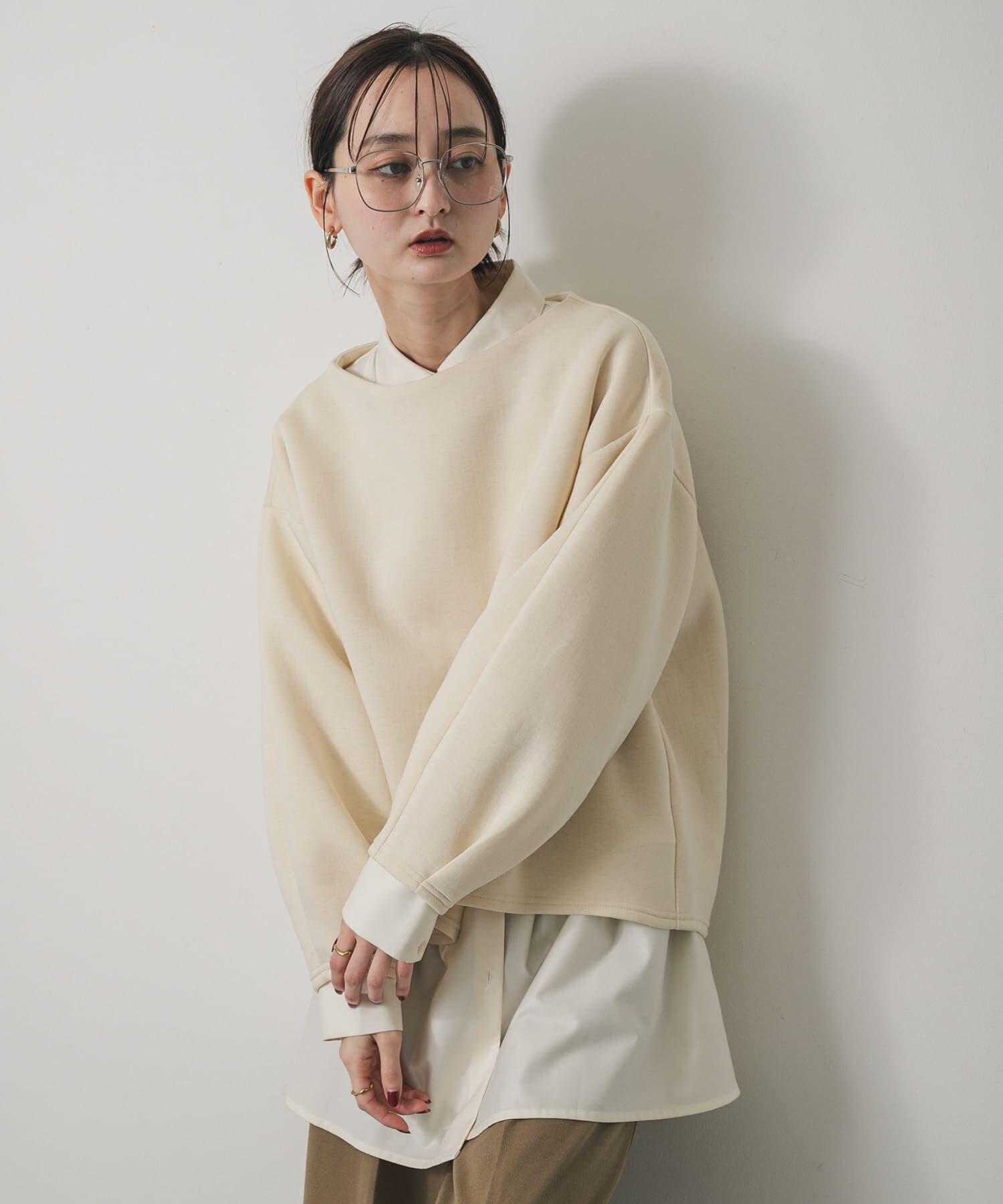 SENSE OF PLACE by URBAN RESEARCH「コクーンスリーブカットトップ」|Tシャツ・カットソー|アイボリー