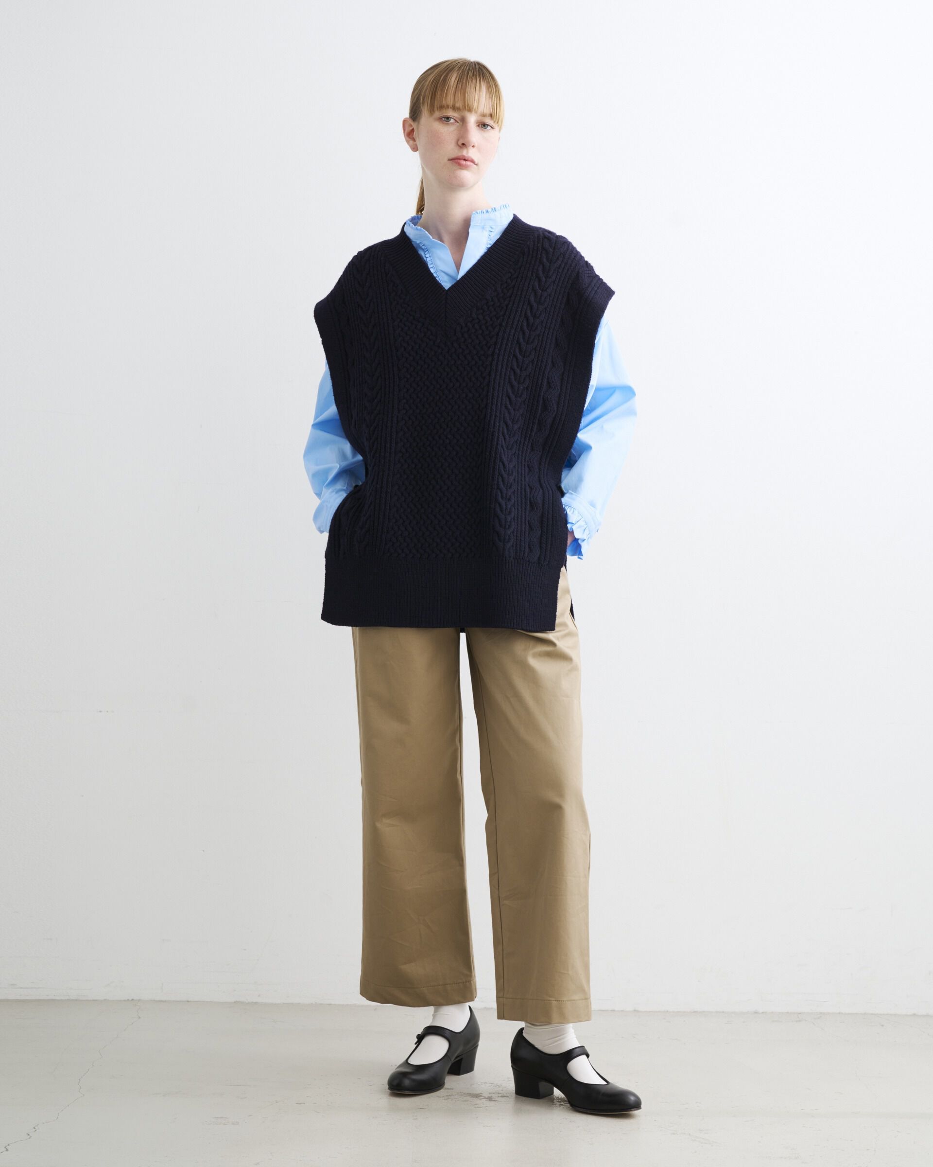 Traditional Weatherwear「FISHERMAN V NECK PULLOVER」|ニット・セーター|