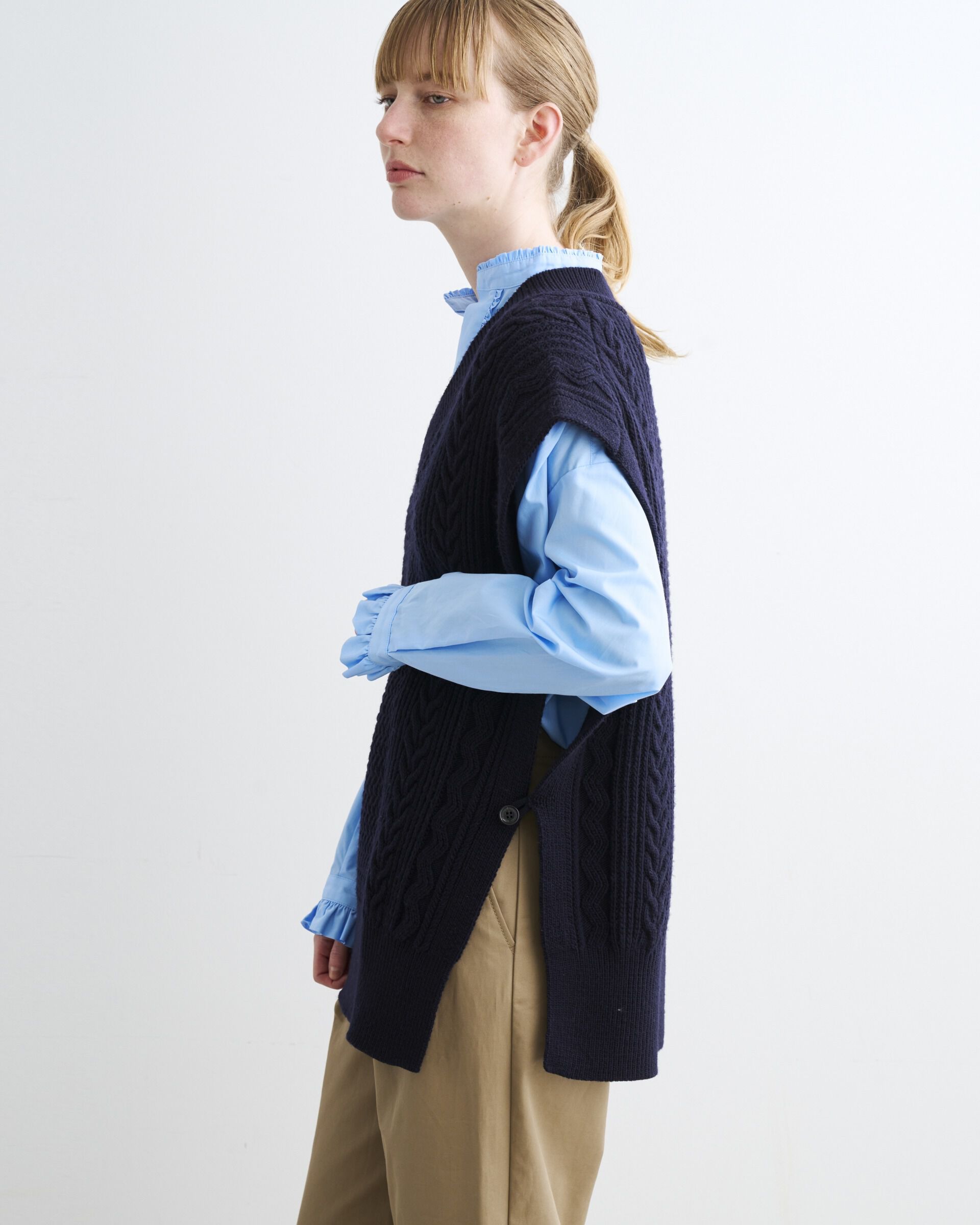 Traditional Weatherwear「FISHERMAN V NECK PULLOVER」|ニット・セーター|