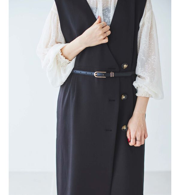 le.coeur blanc「Vカラー2WAYジレジャンスカ」|ジャンパースカート|