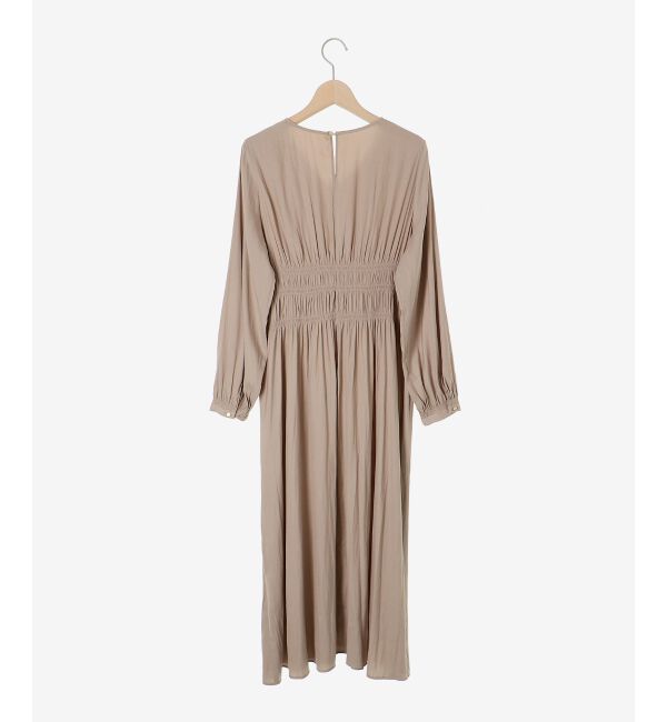 le.coeur blanc「シャーリングVネックワンピース」|ワンピース|