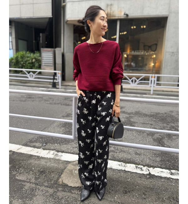 le.coeur blanc「ドット&times;フラワーサテンパンツ」|その他|