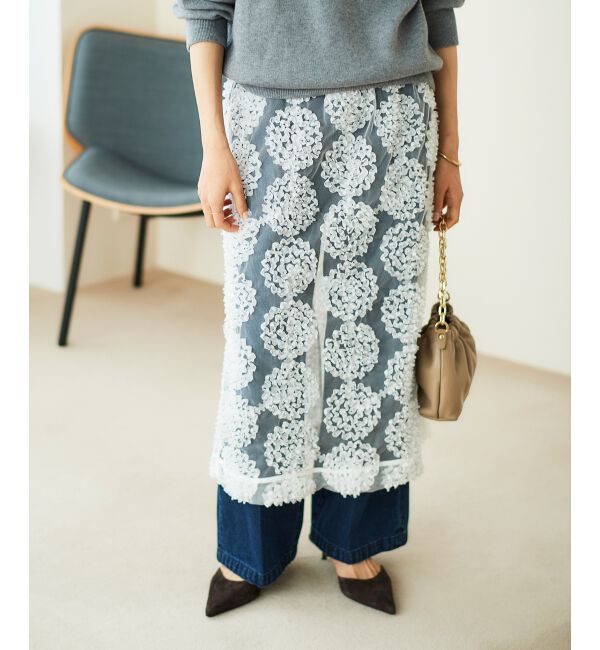  「TORRAZZO DONNAエンブロイダリーレーススカート」|スカート|