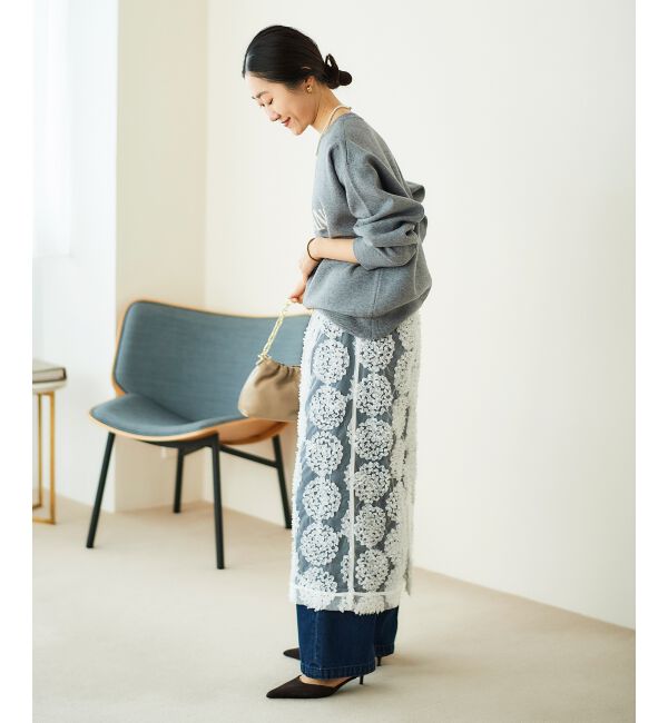  「TORRAZZO DONNAエンブロイダリーレーススカート」|スカート|