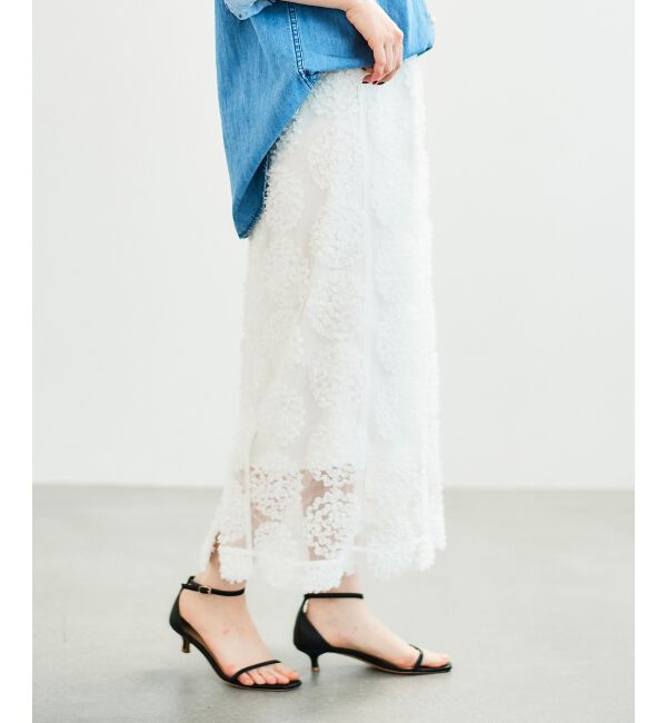  「TORRAZZO DONNAエンブロイダリーレーススカート」|スカート|