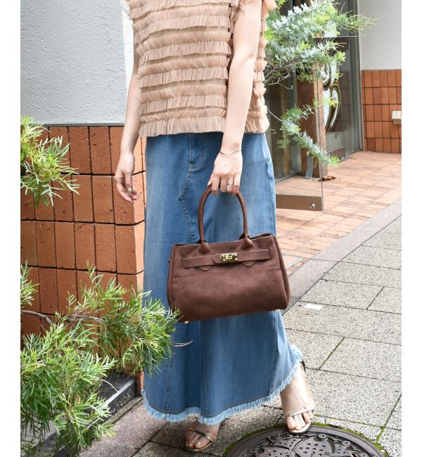  「スエードスクエアトート」|トートバッグ|