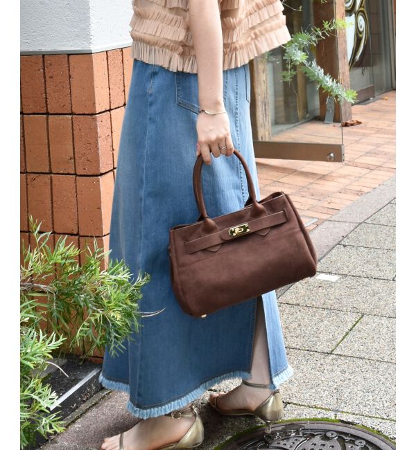  「スエードスクエアトート」|トートバッグ|