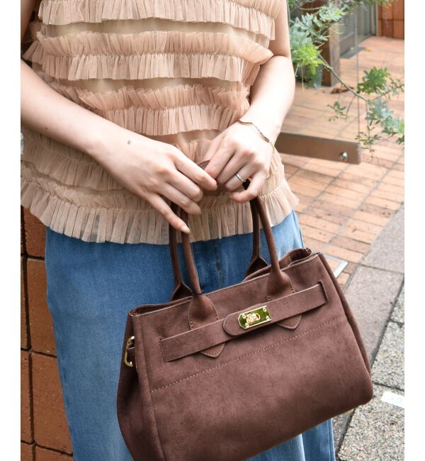  「スエードスクエアトート」|トートバッグ|