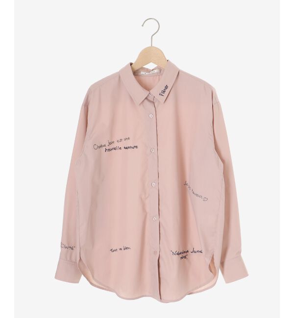  「《WEB限定アイテム》レタリング刺繍シャツ」|シャツ・ブラウス|