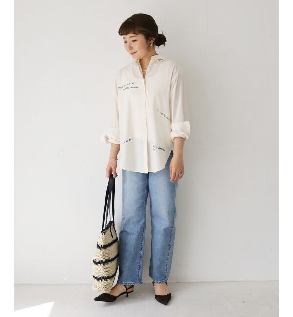  「《WEB限定アイテム》レタリング刺繍シャツ」|シャツ・ブラウス|