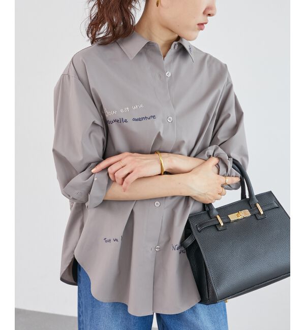  「《WEB限定アイテム》レタリング刺繍シャツ」|シャツ・ブラウス|