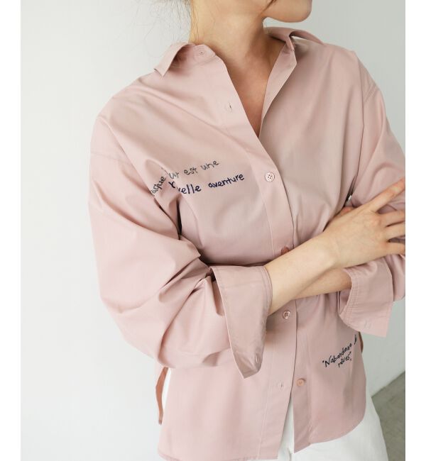  「《WEB限定アイテム》レタリング刺繍シャツ」|シャツ・ブラウス|