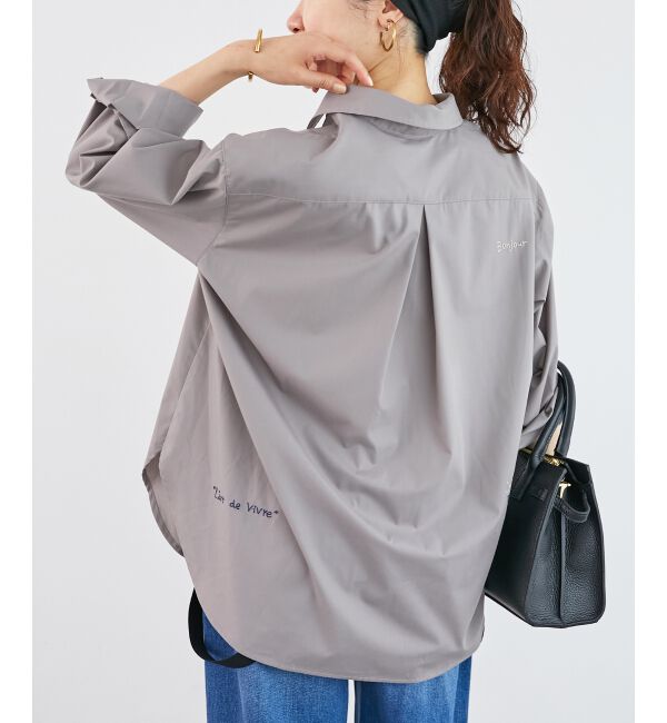  「《WEB限定アイテム》レタリング刺繍シャツ」|シャツ・ブラウス|