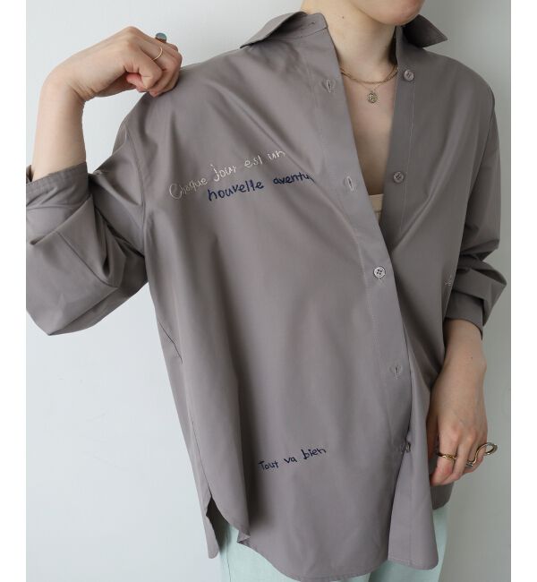  「《WEB限定アイテム》レタリング刺繍シャツ」|シャツ・ブラウス|