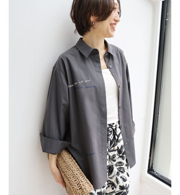  「《WEB限定アイテム》レタリング刺繍シャツ」|シャツ・ブラウス|