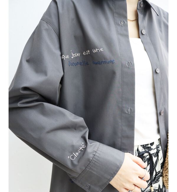  「《WEB限定アイテム》レタリング刺繍シャツ」|シャツ・ブラウス|