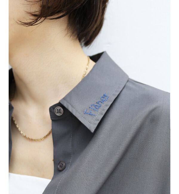  「《WEB限定アイテム》レタリング刺繍シャツ」|シャツ・ブラウス|