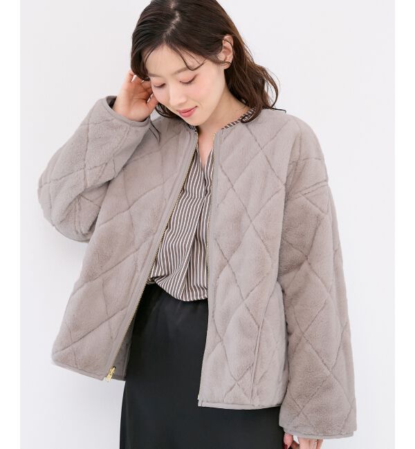  「リバーシブルタフタ&times;ファーキルトジャケット」|その他|