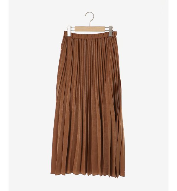  「《手洗い可能》マロンサテン変形プリーツスカート」|スカート|